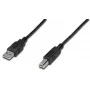 DIGITUS USB-ühenduskaabel, tüüp A - B M/M, 3m USB 2.0 sobiv Must