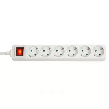 Lindy 73103 toitepikendus 6 vahelduvvoolu pistikupesa Siseruumidesse Valge