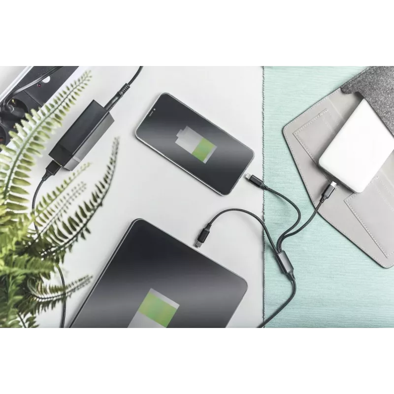 DIGITUS 3-in-1 Charger kaabel USB A-Lightning + micro B + USB-C 1m