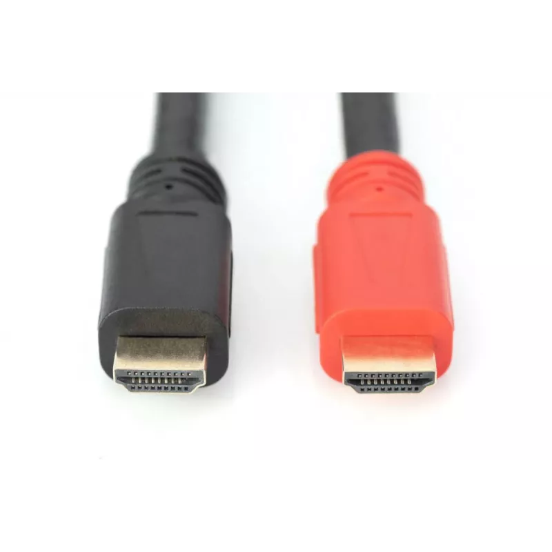 DIGITUS HDMI kiire ühenduskaabel, tüüp A, võimendiga, isane/isane, 30 m, Full HD, CE, kuldne must