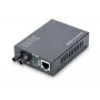 DIGITUS meediumimuundur, mitmerežiimiline 10/100Base-TX 100Base-FX-le, sisaldab toiteplokki, ST-pistik, kuni 2 km