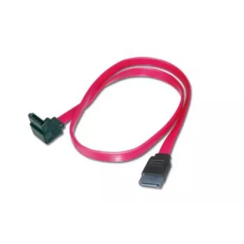 DIGITUS SATA ühenduskaabel, L-tüüpi F/F, 50 cm 90° L-nurk - sirge, SATA II/III punane