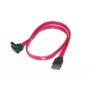 DIGITUS SATA ühenduskaabel, L-tüüpi F/F, 50 cm 90° L-nurk - sirge, SATA II/III punane