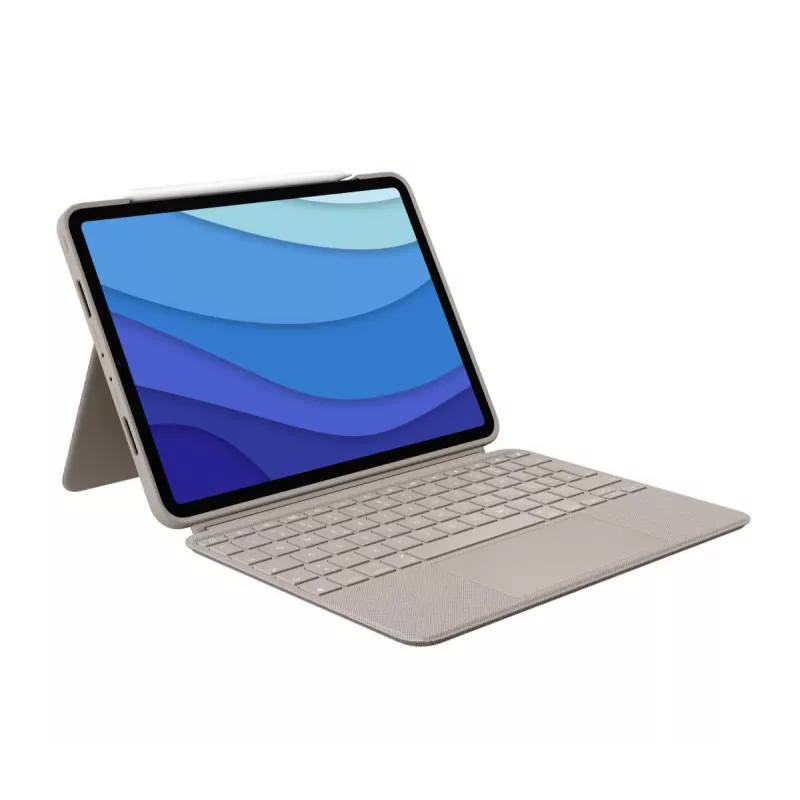 LOGITECH Combo Touch - Sand iPad Pro 11-tollisele (1., 2., 3. põlvkond) - saksa - Qwertz