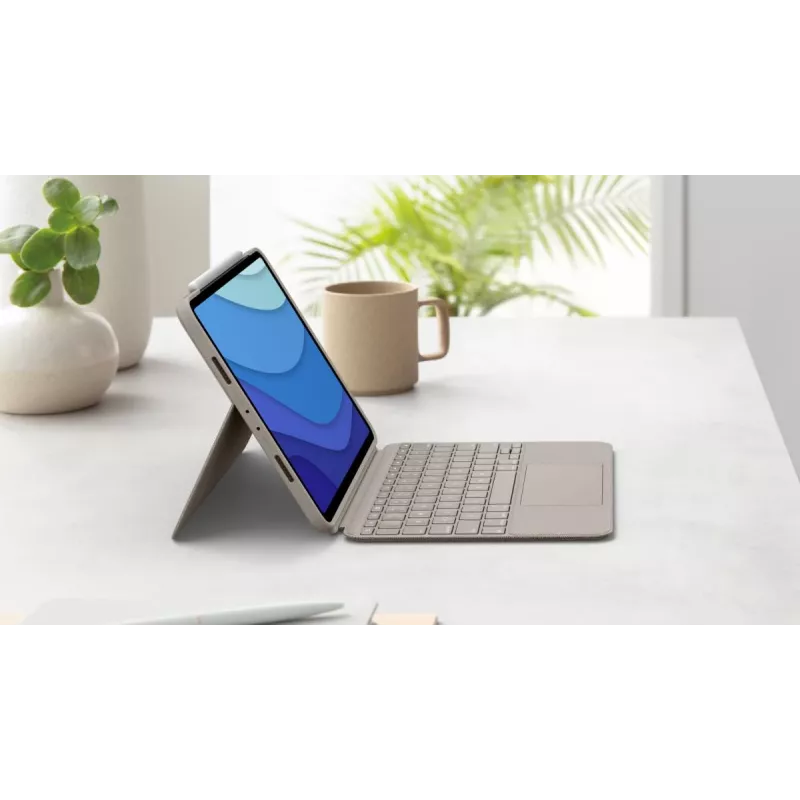LOGITECH Combo Touch - Sand iPad Pro 11-tollisele (1., 2., 3. põlvkond) - saksa - Qwertz