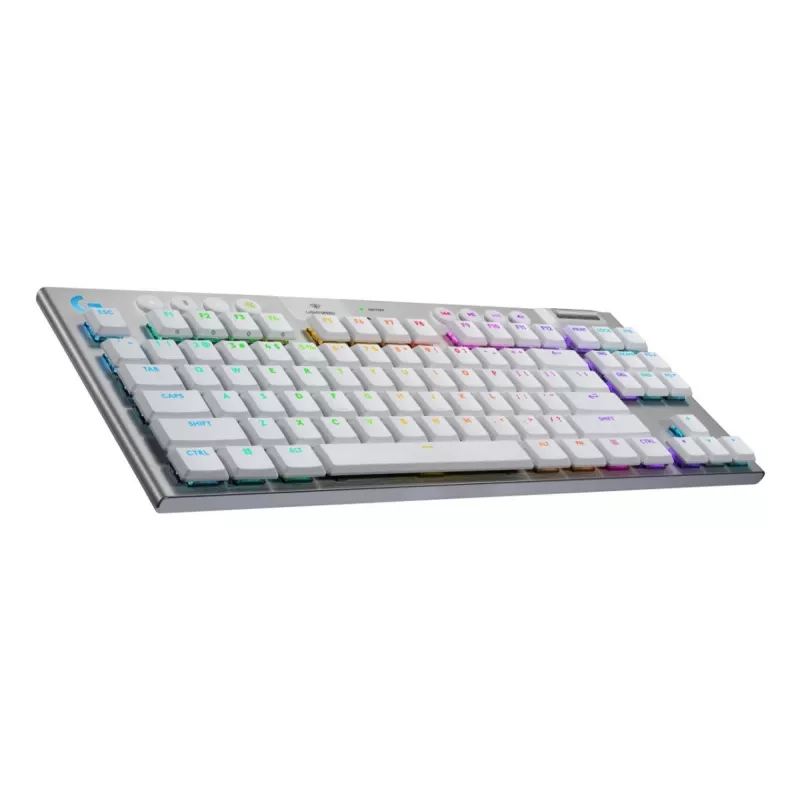 LOGITECH G915 X Lightspeed TKL Traadita Madala Profiiliga Mänguklaviatuur Valge Taktiline - Qwertz Saksa