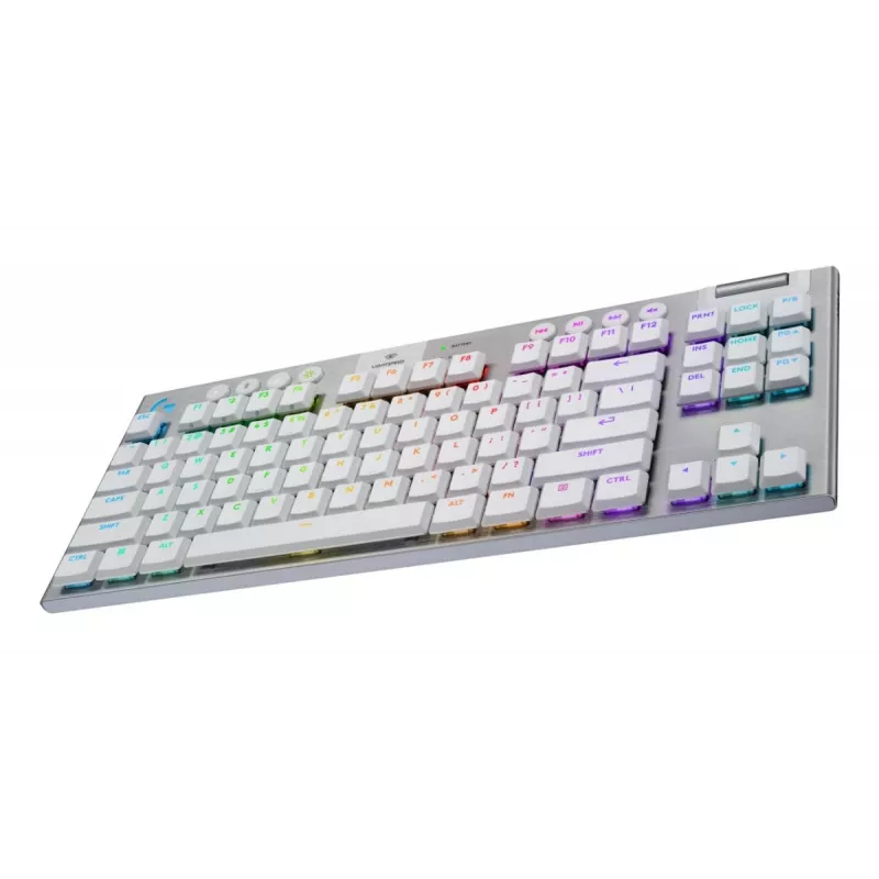 LOGITECH G915 X Lightspeed TKL Traadita Madala Profiiliga Mänguklaviatuur Valge Taktiline - Qwertz Saksa