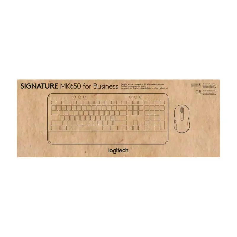 Logitech Signature MK650 Combo for Business – täissuuruses juhtmeta klaviatuur ja hiir
