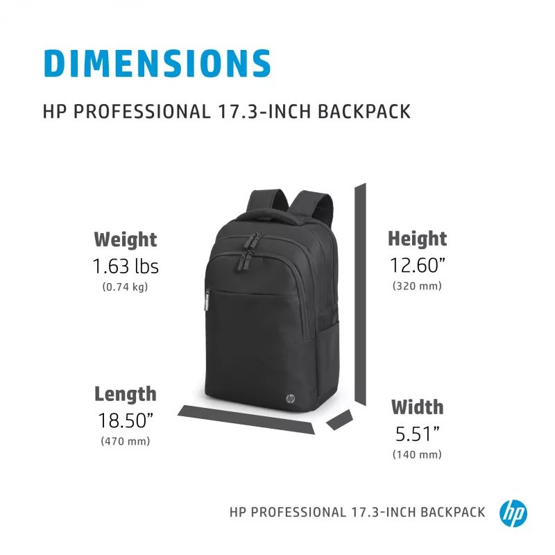 HP Professional 17.3-tolline seljakott, seljakott, 740 g