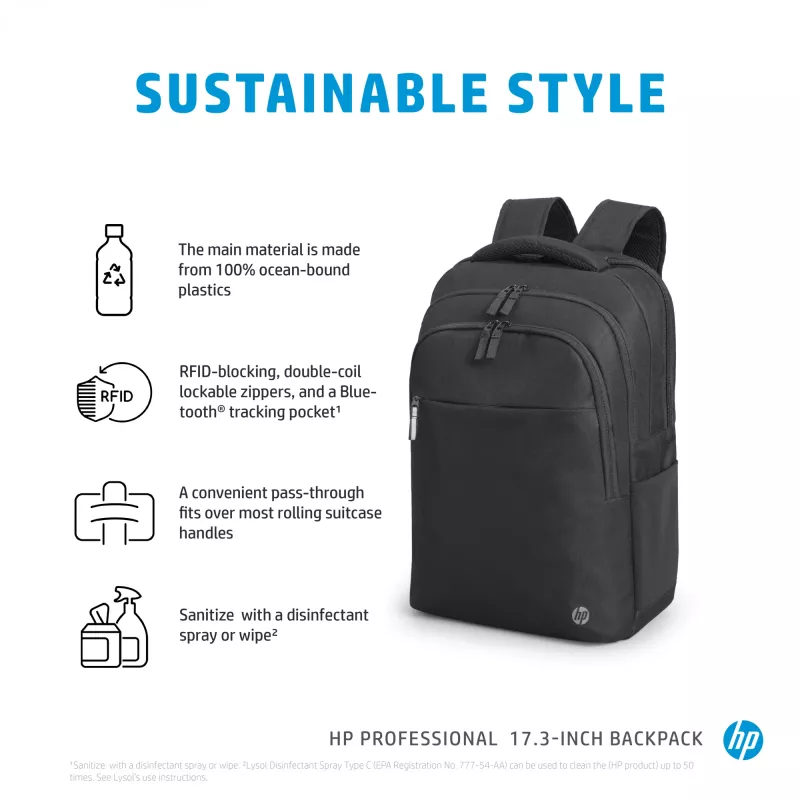 HP Professional 17.3-tolline seljakott, seljakott, 740 g