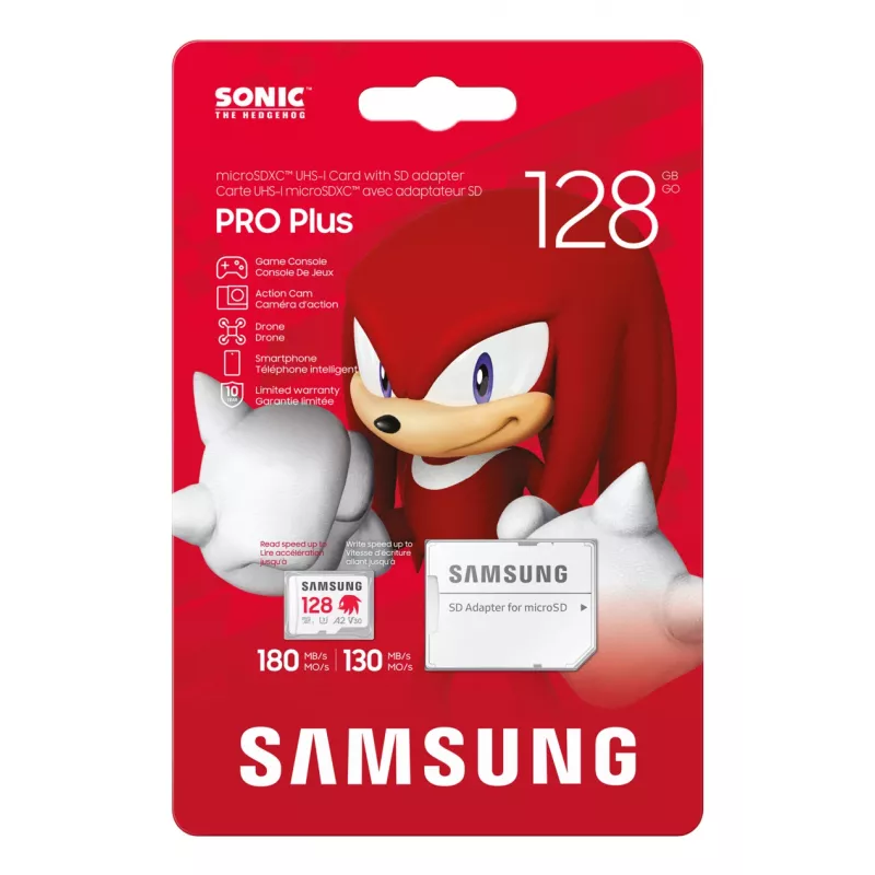 MicroSDXC mälukaart Samsung MB-MD128S, 128 GB, UHS-I, klass 10, U3, lugemine kuni 180 MB/s, kirjutamine 130 MB/s
