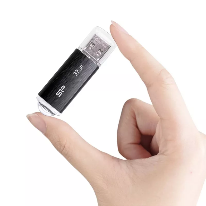 SILICON POWER Ultima U02 - 32 GB USB-mälupulk - USB 2.0 - Must