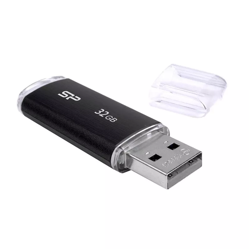 SILICON POWER Ultima U02 - 32 GB USB-mälupulk - USB 2.0 - Must