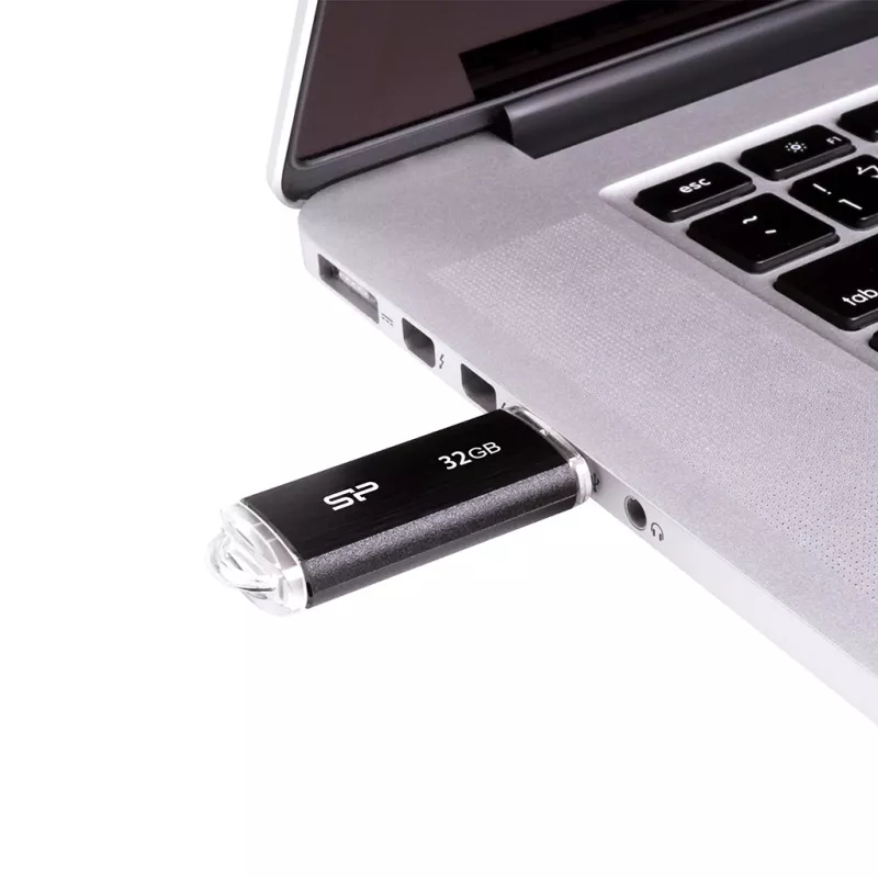 SILICON POWER Ultima U02 - 32 GB USB-mälupulk - USB 2.0 - Must