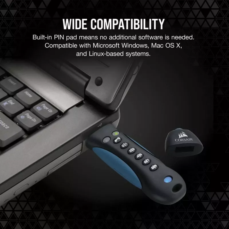CORSAIR Flash Padlock 3 Secure - 256 GB - USB-mälupulk - USB 3.0