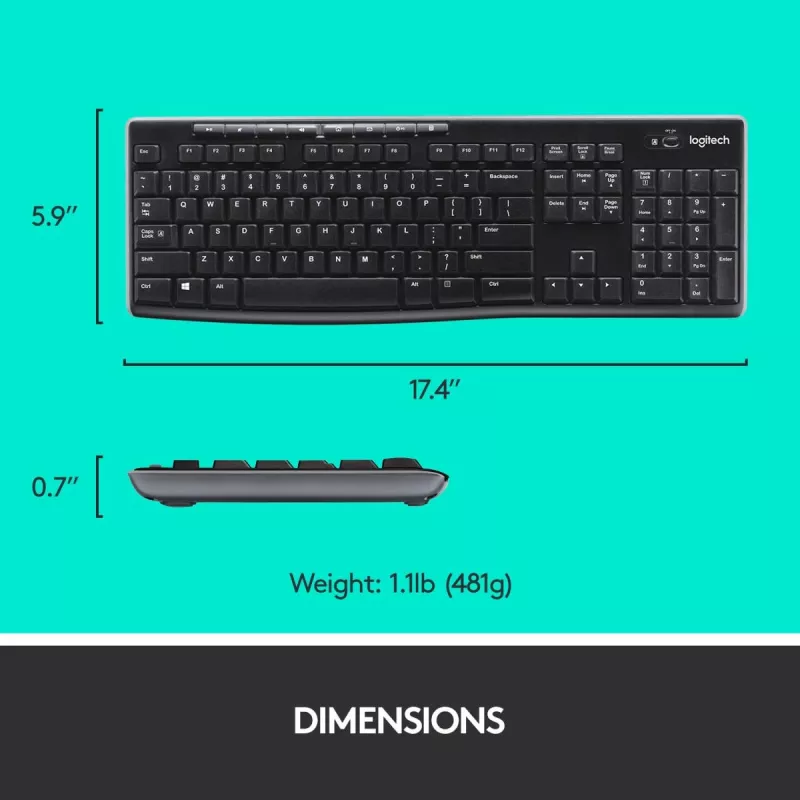 LOGITECH Wireless Desktop Mk270 - Qwertzu Šveitsi-Lux-lux