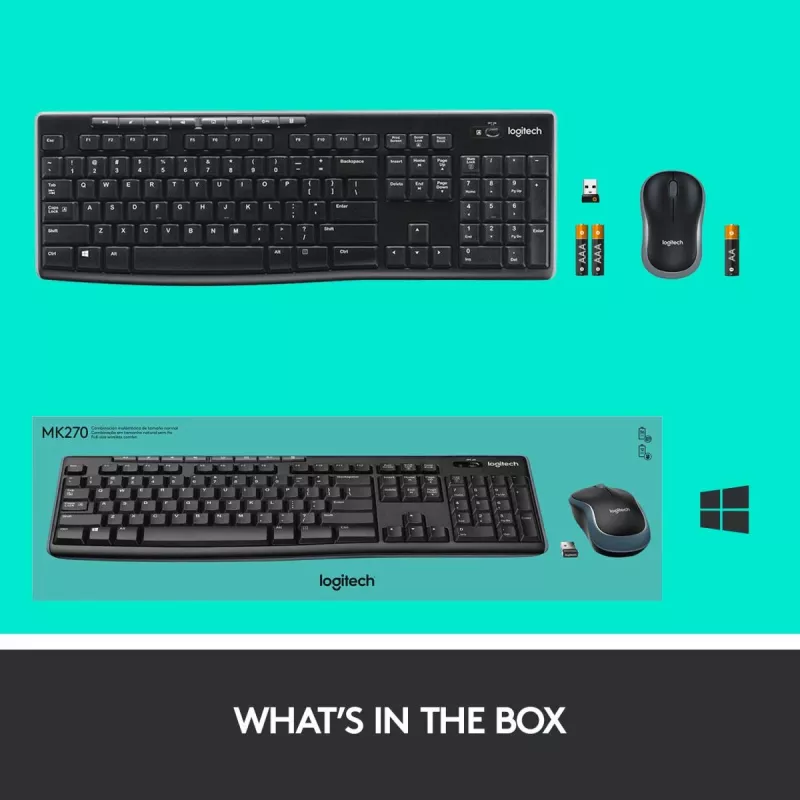 LOGITECH Wireless Desktop Mk270 - Qwertzu Šveitsi-Lux-lux