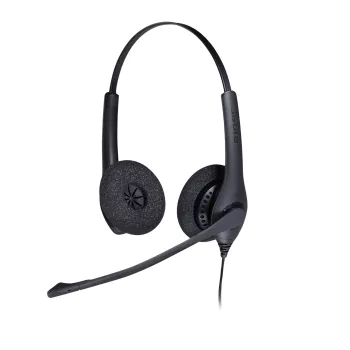 Jabra BIZ 1500 Duo QD EMEA, juhtmega, kontori/kõnekeskuse jaoks, 20–4500 Hz, 74 g, peakomplekt, must