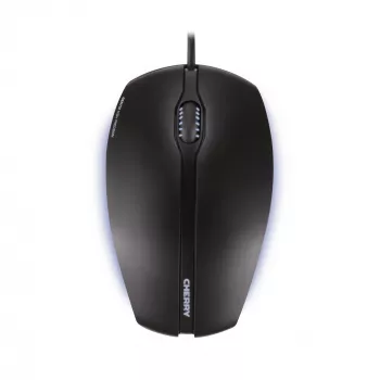 CHERRY GENTIX JUHTMEGA VALGUSTATUD HIIR, must, USB, kahekäeline, optiline, USB Type-A, 1000 DPI, must