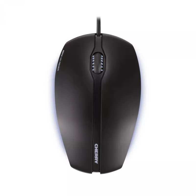CHERRY GENTIX JUHTMEGA VALGUSTATUD HIIR, must, USB, kahekäeline, optiline, USB Type-A, 1000 DPI, must