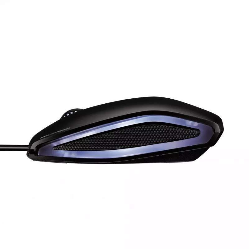 CHERRY GENTIX JUHTMEGA VALGUSTATUD HIIR, must, USB, kahekäeline, optiline, USB Type-A, 1000 DPI, must