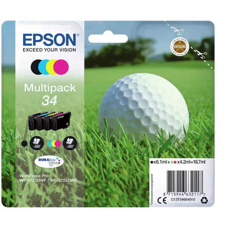 Epson Golf ball Multipack 4-värvi 34 DURABrite Ultra tint