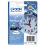 Epson Alarm kell Multipack 3-värvi 27 DURABrite Ultra tint, standardne saagis, tsüaan, magenta, kollane, pigmendipõhine tint, 3,6 ml, 1 tk, multipakk