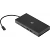 USB-C Multi Port Hub HP Travel – HP 1C1Y5AA, USB-C host, HDMI 2.0, VGA, 1×RJ-45, 2×USB-A 3.2 Gen1, 2×USB 2.0, MicroSD lugeja, must