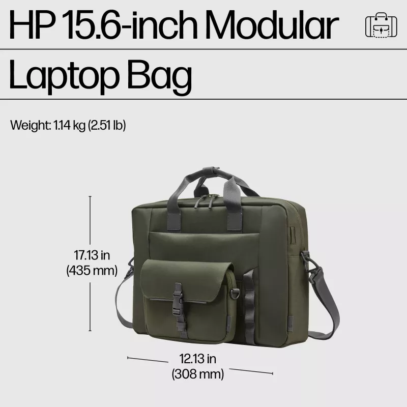 Messenger case HP 15.6-inch Modular Laptop Bag 39.6 cm 1.14 kg monokromaatiline