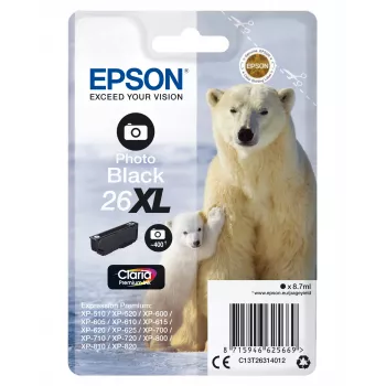 Epson Polar bear Singlepack Photo Must 26XL Claria Premium Ink