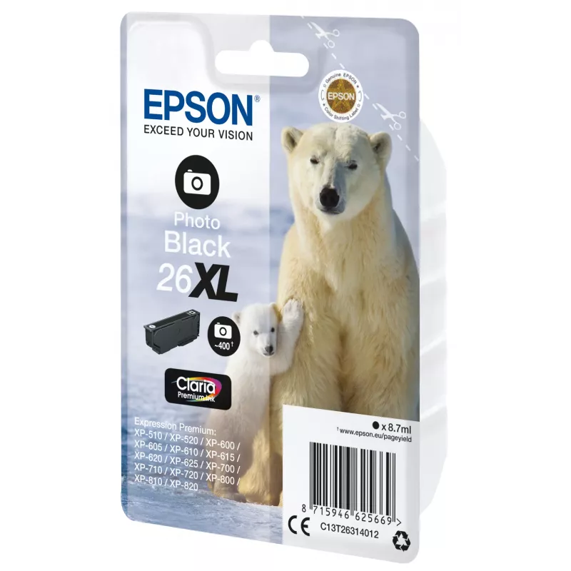 Epson Polar bear Singlepack Photo Must 26XL Claria Premium Ink