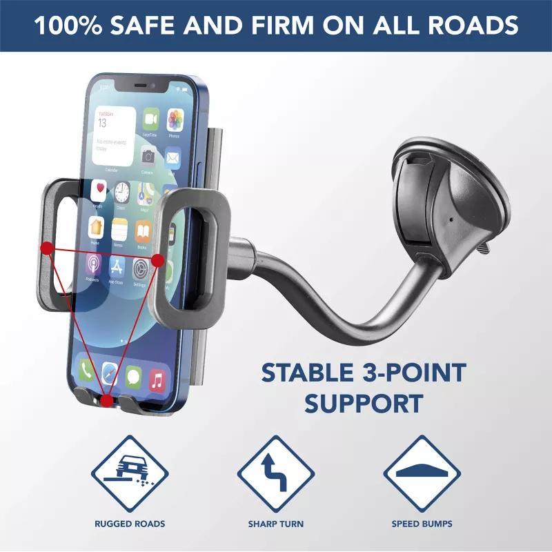 Cellularline Hug Flexi - Universaalne auto telefoni hoidik iminapaga