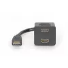 DIGITUS HDMI Y-jaoturkaabel, tüüp A - 2 x tüüp A M/F, 20 cm passiivne, Full HD, kuld must
