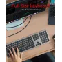 KeySonic KSK-8023BTRF (DE) klaviatuur Universaalne Bluetooth QWERTZ Saksa Antratsiit, Must