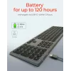 KeySonic KSK-8023BTRF (DE) klaviatuur Universaalne Bluetooth QWERTZ Saksa Antratsiit, Must