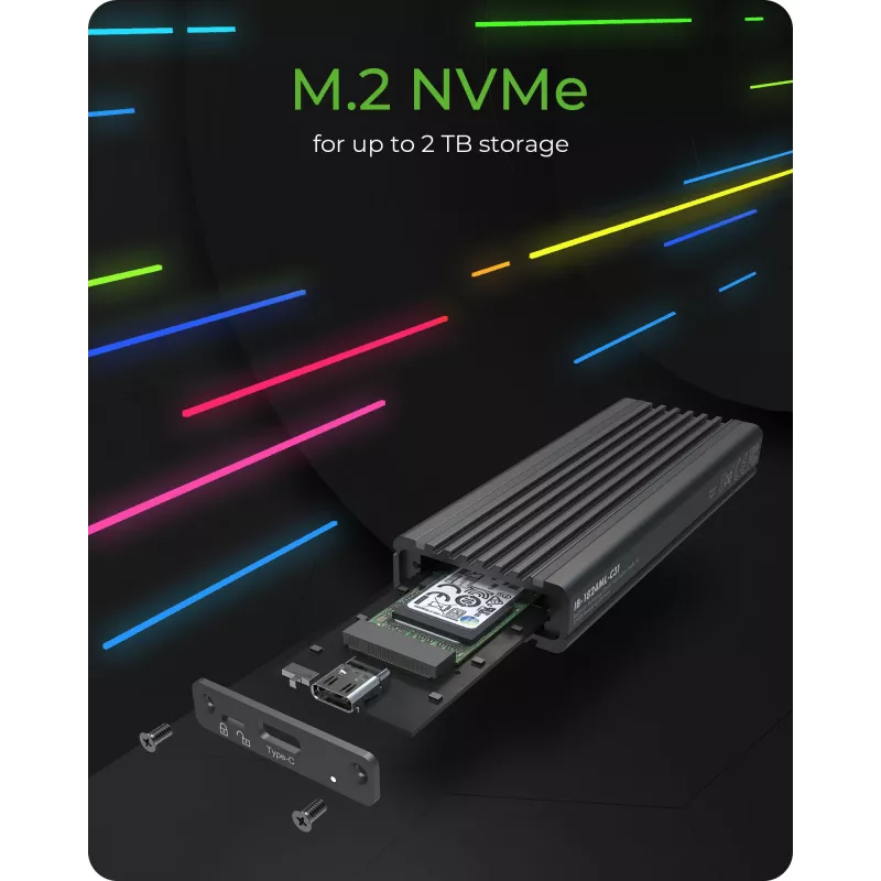 ICY BOX IB-1824ML-C31 SSD korpus must M.2