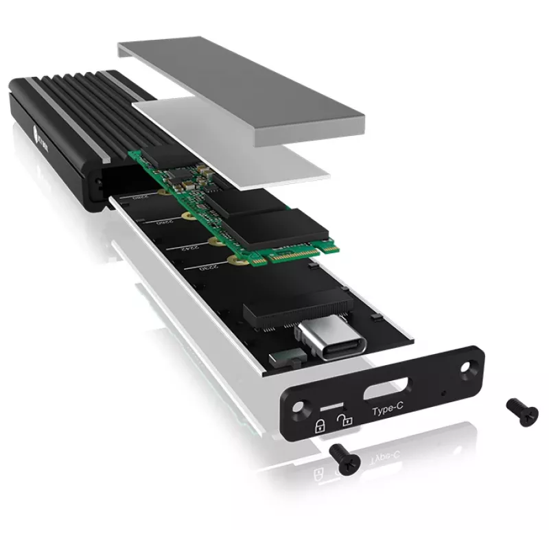ICY BOX IB-1824ML-C31 SSD korpus must M.2