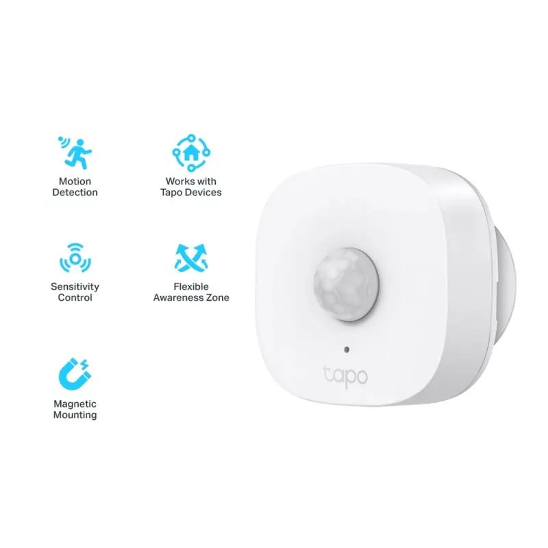 TP-Link Tapo nutikas liikumisandur, lagi/seinale, siseruumidesse, valge, 120°, juhtmevaba, 7 m