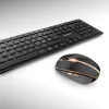 CHERRY DW 9100 SLIM klaviatuur Hiir kaasas Universaalne RF juhtmevaba + Bluetooth QWERTZ Šveitsi must