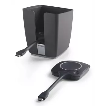 Barco salv 2 × USB-C nuppu Must Juhtmega Lauaühendus