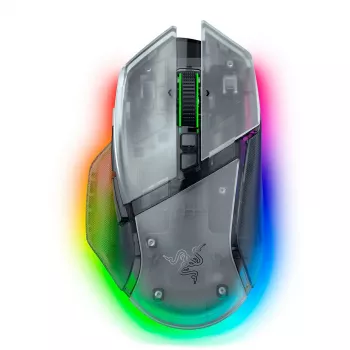 Gaming hiir Razer Basilisk V3 Pro 35K Phantom Valge Edition — optimeeritud mängupind optilistele ja laserhiirtele
