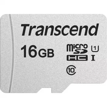 TRANSCEND Micro SDHC Card 300S 16GB UHS-I U1 adapteriga