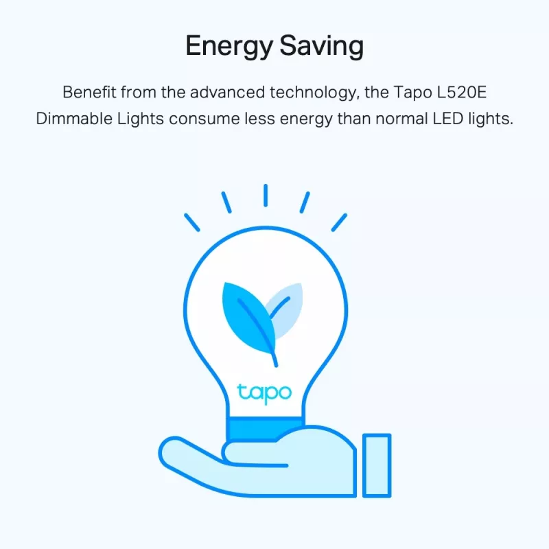 TP-Link Tapo nutikas Wi-Fi lambipirn, päevavalgus ja hämardatav, nutikas lambipirn, Wi-Fi, valge, 802.11b, 802.11g, Wi-Fi 4 (802.11n), LED, E27