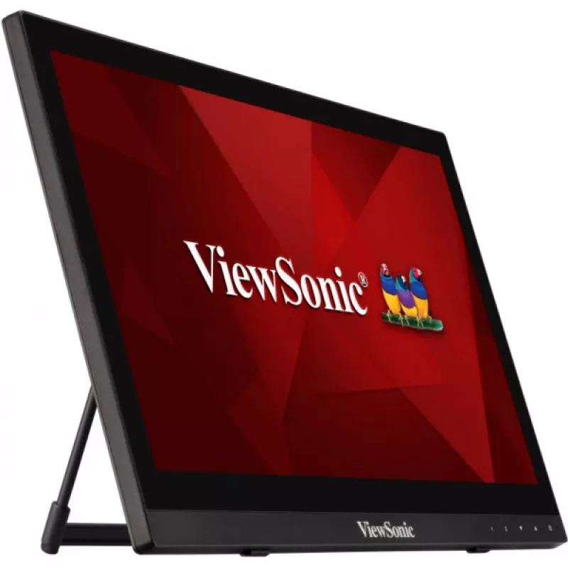 Viewsonic TD1630-3 arvutimonitor 39,6 cm (15,6 tolli) 1366 x 768 pikslit HD LCD puuteekraaniga mitme kasutaja jaoks must
