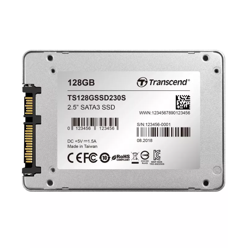 TRANSCEND SSD 230s 128GB 2.5in SATA Ill 6gb/s Tlc Aluminum Case