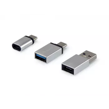 Equip USB-C OTG-adapter, 3 tk pakendis, USB C, USB C, USB A, USB A, Micro-USB, USB C, hõbedane