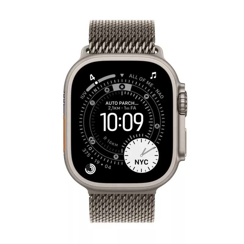 APPLE Watch Ultra 3 (2025) 5g 49mm Natural Titanium korpus Natural Titanium Milanese Loop M