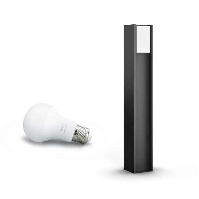 Philips Hue Valge Turaco välispost 1647493P0, nutikas postvalgusti, Bluetooth/Zigbee, antratsiit, LED, alumiinium, E27
