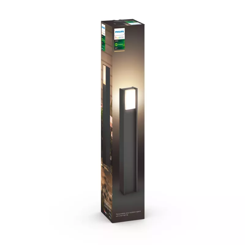 Philips Hue Valge Turaco välispost 1647493P0, nutikas postvalgusti, Bluetooth/Zigbee, antratsiit, LED, alumiinium, E27