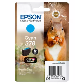 Epson Squirrel Singlepack tsüaan 378 Claria Photo HD Ink